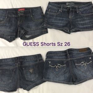Set of 2 Guess Shorts Sz 26.